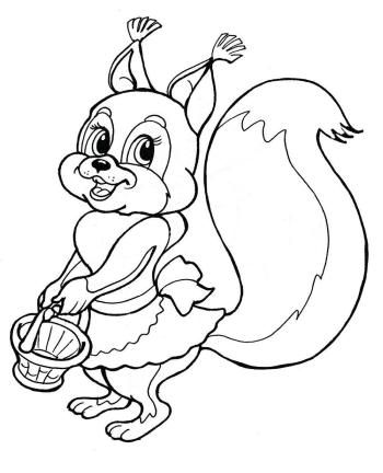 Белочка с корзинкой