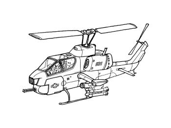 раскраска военный вертолет
