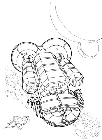 Раскраска Звездолет