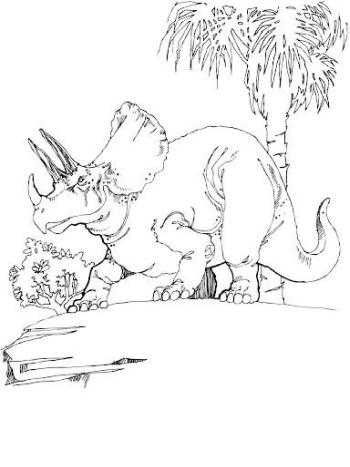Раскраска Трицератопс