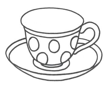 Чайная пара в кружочек