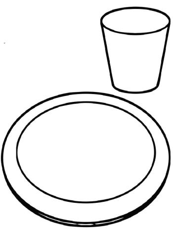 Стакан и тарелка