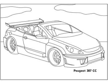 Раскраска пежо 307