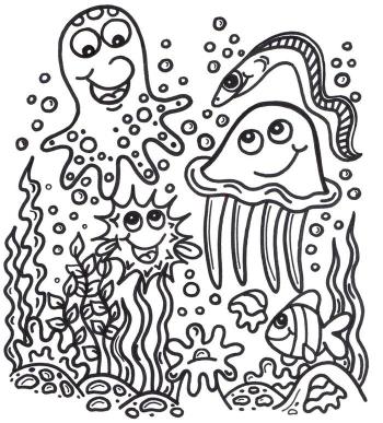 Раскраска Морской мир