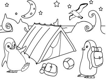 Пингвины в палатке