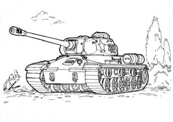 Раскраски Танки ИС