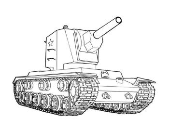 Раскраски Танки КВ-2