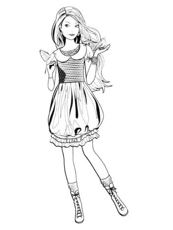 Раскрашивать раскраски для девочек барби