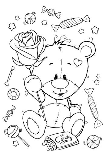 Мишка тедди с конфетами