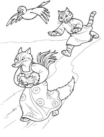 Кот, петух и лиса