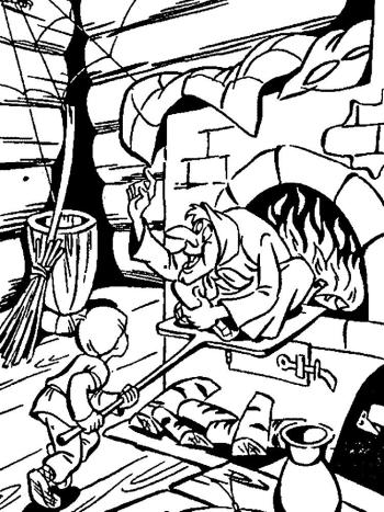 Баба яга у печи