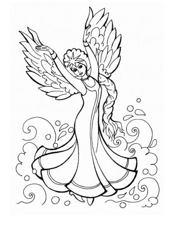 Расскраска Царевна - лебедь