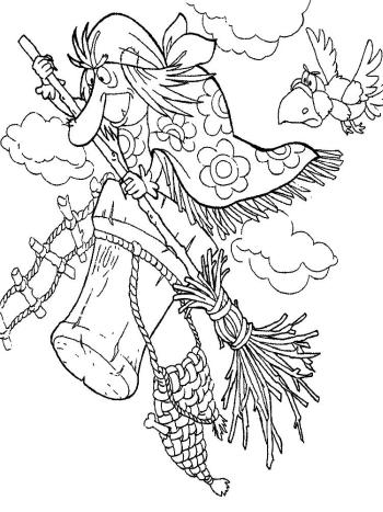 Баба яга в ступе