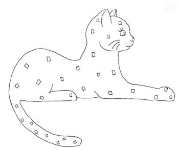 Леопард лежит