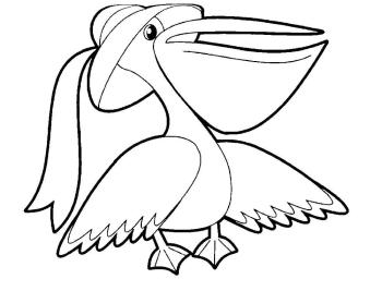 Пеликан в шляпе