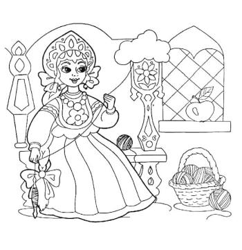 Раскраска царевна