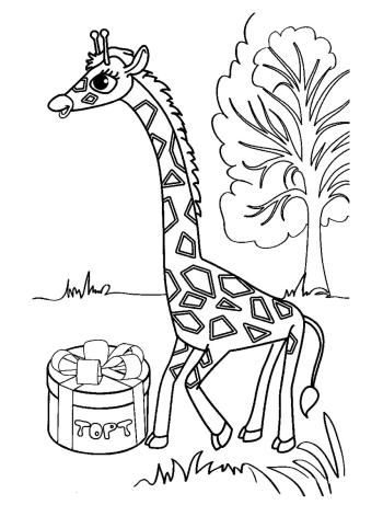 Жираф и торт