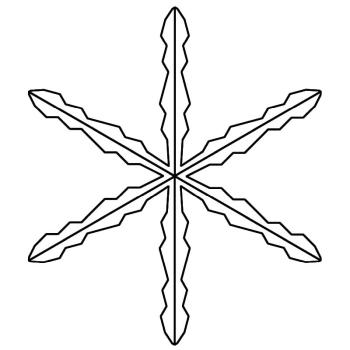 Шестигранная снежинка