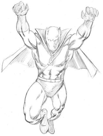 Черная пантера в плаще