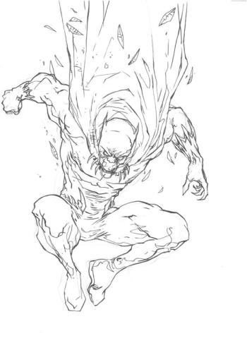 Черная пантера в прыжке