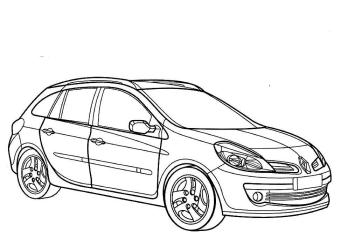 раскраска рено клио