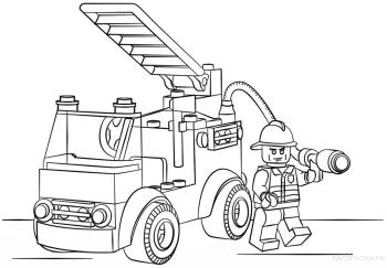 Пожарная машина лего