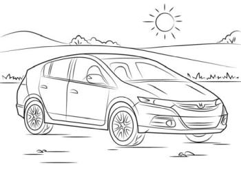 Раскраска Хонда