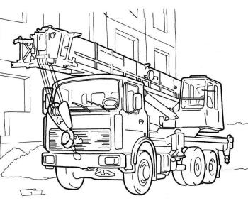 Раскраска Автокран