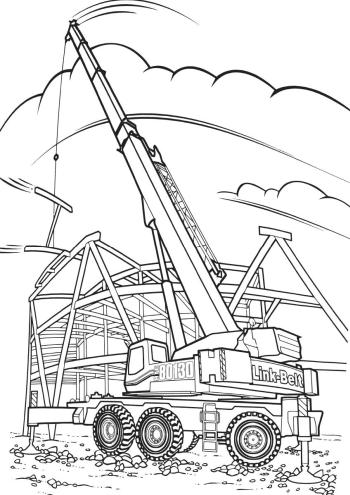 Автокран в работе