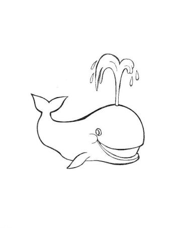 Кит пускает фонтанчик