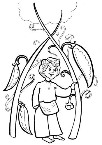 Раскраска Мальчик с пальчик