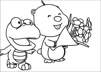 Раскраска Пингвиненок Пороро