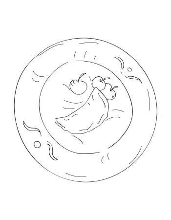 Тарелка с яблоками