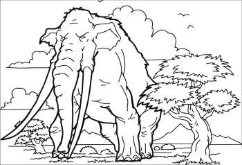 Мамонт в лесу