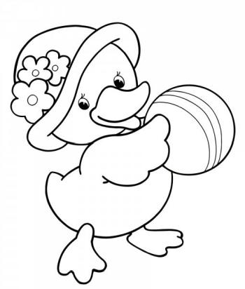 Утенок с мячом