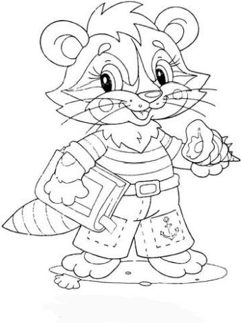 Енот с мороженым