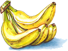 раскраски банан