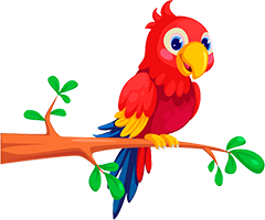 раскраски попугай